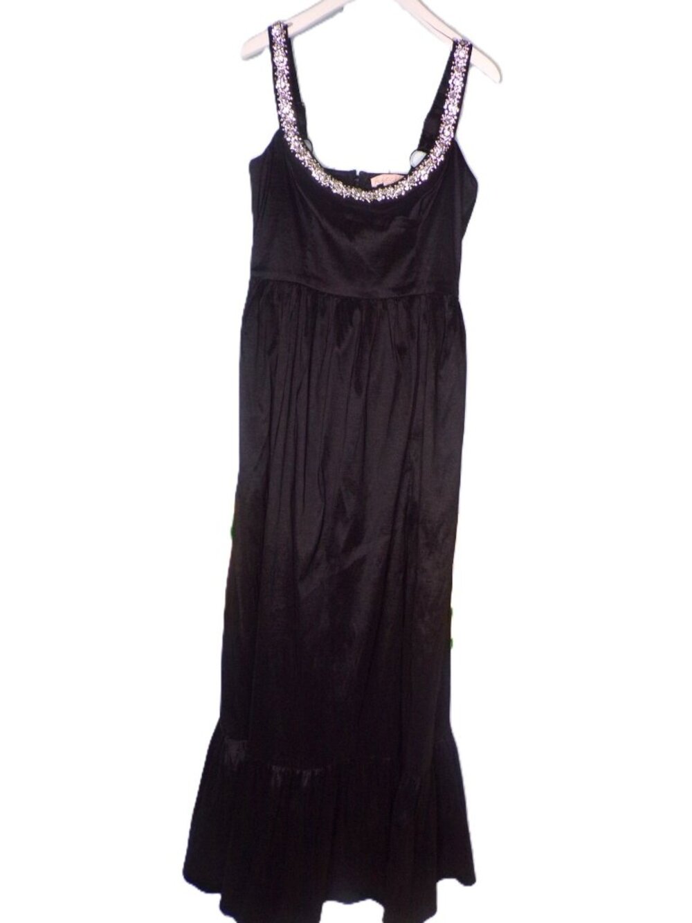🆕HUTCH Ericha Satin Rhinestone Maxi Dress Gown 8 - Picture 11 of 16